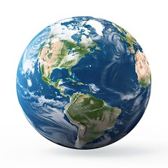 Fototapeta premium Earth isolated on white background