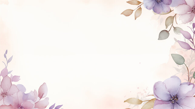 Background image of beautiful watercolor flower painting
