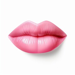 Pink Lips isolated on white background