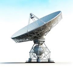 Radio Telescope isolated on white background