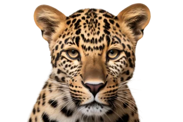 Crédence de cuisine en verre imprimé Léopard Arabian Leopard Close-Up -on transparent background