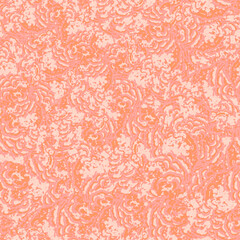 Abstract texture tree mushroom, seamless pattern. Stylized macro photo of bio structure. Colorful paint brush strokes background. Grunge print for fabric