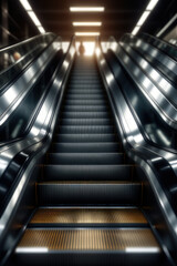 escalator, generated by artificial intelligence