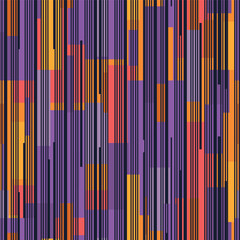 Groovy geometric print in bright colors. Abstract whimsical vertical lines and stripes vector seamless pattern. Colorful fashion print for fabric, package and any surface
