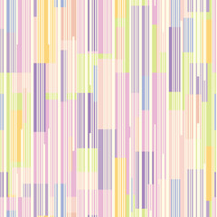 Groovy geometric print in bright colors. Abstract whimsical vertical lines and stripes vector seamless pattern. Colorful fashion print for fabric, package and any surface