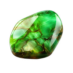 Green Opal boulder isolated on transparent background