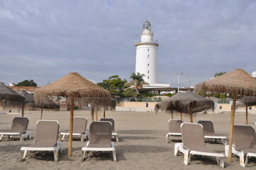 Malaga, tourist city on the coast of Spain, Costa del Sol, 