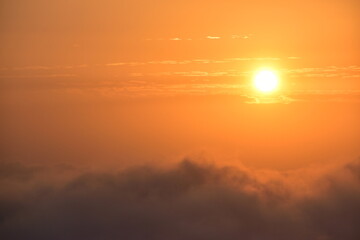 Fototapeta premium 高谷山 高谷山霧の海展望台 広島 日の出 雲海 