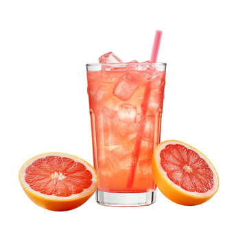 Grapefruit Soda on a white background isolated PNG