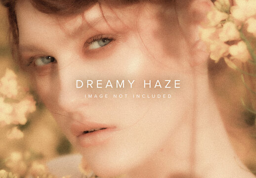 Vintage Dreamy Haze Photo Effect Mockup