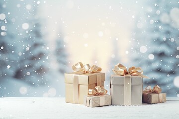 Enchanting Christmas celebrating background concept featuring a festive and magical scene