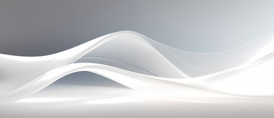 Obraz premium Luxury waves white shine abstract background.