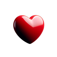 Obraz premium red 3d heart on a transparent background