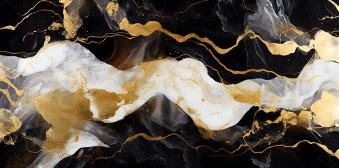 Black and gold colors marble background