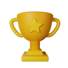 Trophy 3D Icon Illustration
