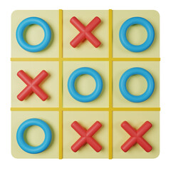 Tic Tac Toe 3D Icon Illustration