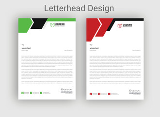  professional corporate company business letterhead template design with color variation bundle,Minimalist concept business style letterhead template design. 
