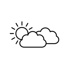 weather icon  sun and cloud vector symbol