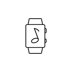 smartwatch music icon vector music note sign 