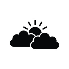 weather icon  sun and cloud vector symbol