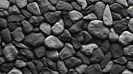 Foto op Canvas Gray rocks or concrete stone, rustic style material textured background. © Sunday Cat Studio