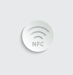 nfc icon vector wireless pay payment