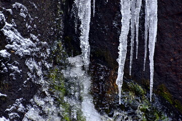 妹背の滝　広島　滝　氷瀑
