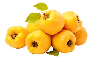 Naklejka na ściany i meble a collection of quince isolated on a transparent background, generative ai