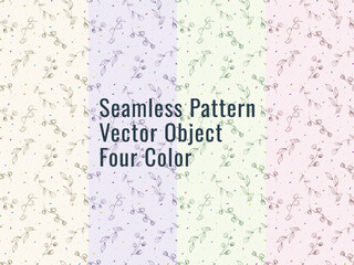 Obraz premium Seamless pattern, vector object creative pattern. Seamless pattern of hand drawn elements and multicolor, Abstract design.