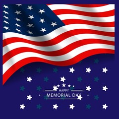 Illustration of the USA national flag