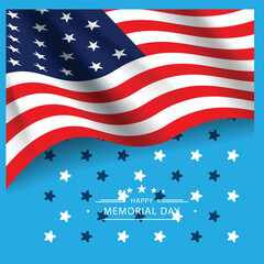 Illustration of the USA national flag