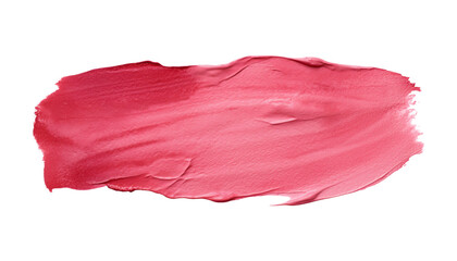 red pink paint brush isolated on transparent background cutout