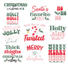 Merry Christmas Shirt Bundle, Christmas Holidays Shirt, Funny Christmas Print Template
