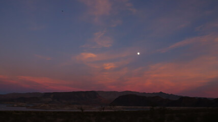 Sunset over Lake Mead National Recreation Area, Nevada