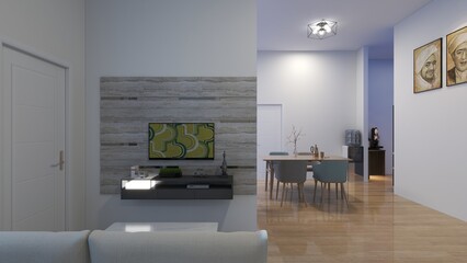 3D Home Interiors Design Rendering