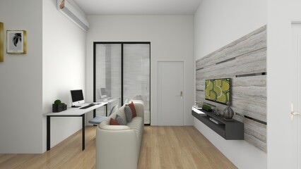 3D Home Interiors Design Rendering