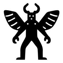 Legendary Jersey Devil Vector Icon - Download Mysterious Cryptid Graphics for Folklore, Gaming, and Fantasy Design Projects