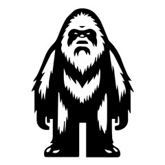 Mystical Yeti Vector Icon - Download Enigmatic Creature Graphics for Fantasy Art, Gaming, and Mythological Design Projects