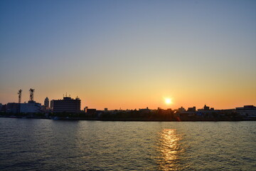 朱鷺メッセ展望室からの眺望（新潟県）
