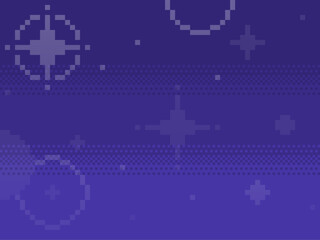 Pixel Art Starry Night Dimmed Gradient Background