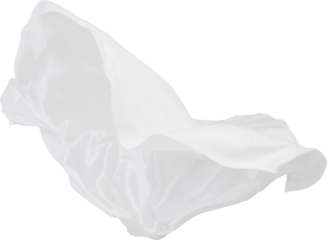 white cotton fabric Isolated In White Transparent Background , White Falling Fabric isolated on white Background. Fabric PNG, Flaying Fabric PNG  