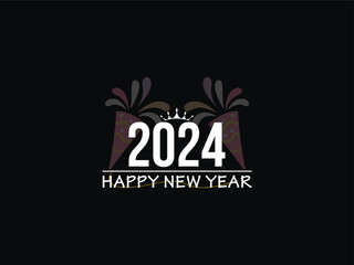 New Year, Happy New Year, New Year 2024, 2024, Happy New Year 2024, Celebrate New Year, Celebrate Happy New Year, New Year Holiday, Holiday 2024, Typography Happy New Year Design 2024 For You