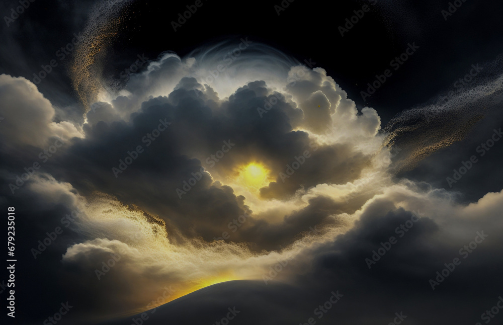 Canvas Prints abstraction is something that is not really an illusion, the sky is gold, a dark background