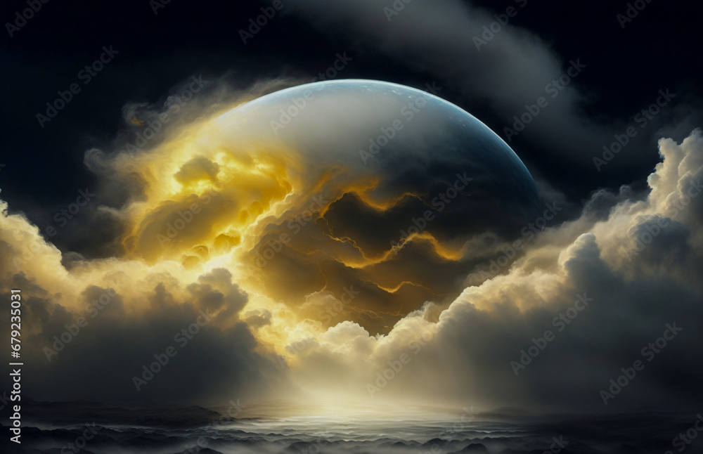 Canvas Prints abstraction is something that is not really an illusion, the sky is gold, a dark background