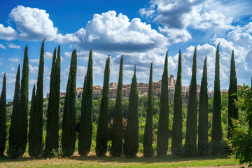 View of Fornole, historic town in Umbria, Italy