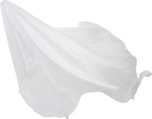 white cotton fabric Isolated In White Transparent Background , White Falling Fabric isolated on white Background. Fabric PNG, Flaying Fabric PNG , hand holding white paper