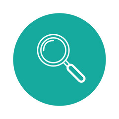 Magnifier line icon, outline vector sign, linear pictogram isolated on white. logo illustration