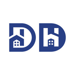 H D construction logo