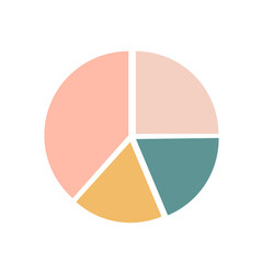 Colorful pie and donut charts. Circle chart, circle sections and round donuts chart pieces