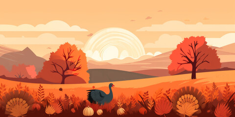 Thanksgiving background, holiday card.